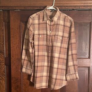 Lauren Ralph Lauren Brown Plaid Blouse